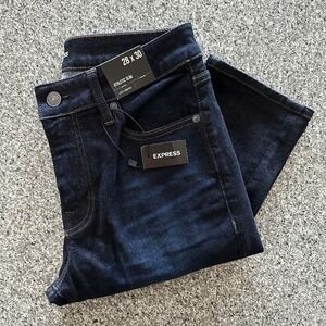 Express Jeans Mens 28x30 Athletic Slim Luxe Comfort Stretch Denim Dark Wash